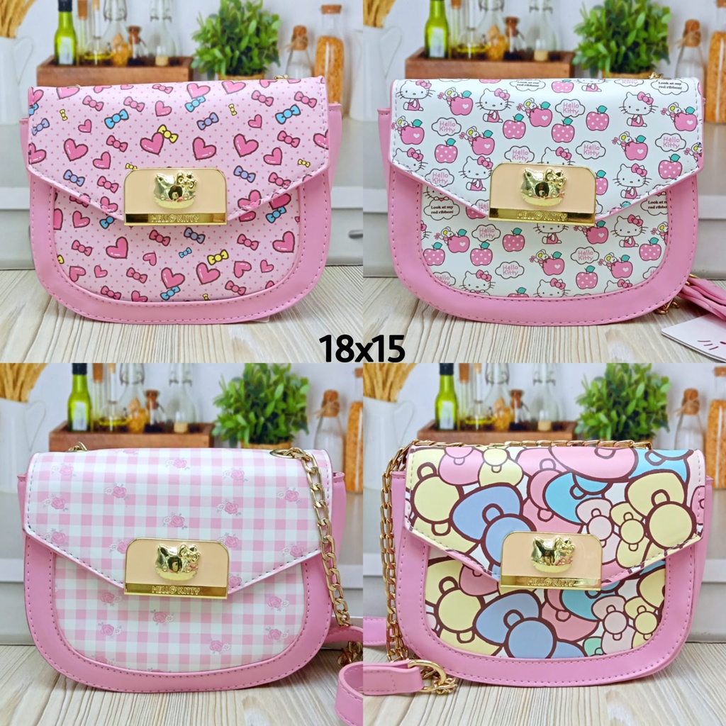 TAS SLEMPANG RANTAI HELLO KITTY | TAS SELEMPANG HELLO KITTY | TAS HELLO KITTY