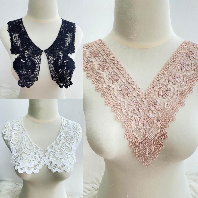 Collar Tempel / Krah Bordir Tempel / Aplikasi Kerah