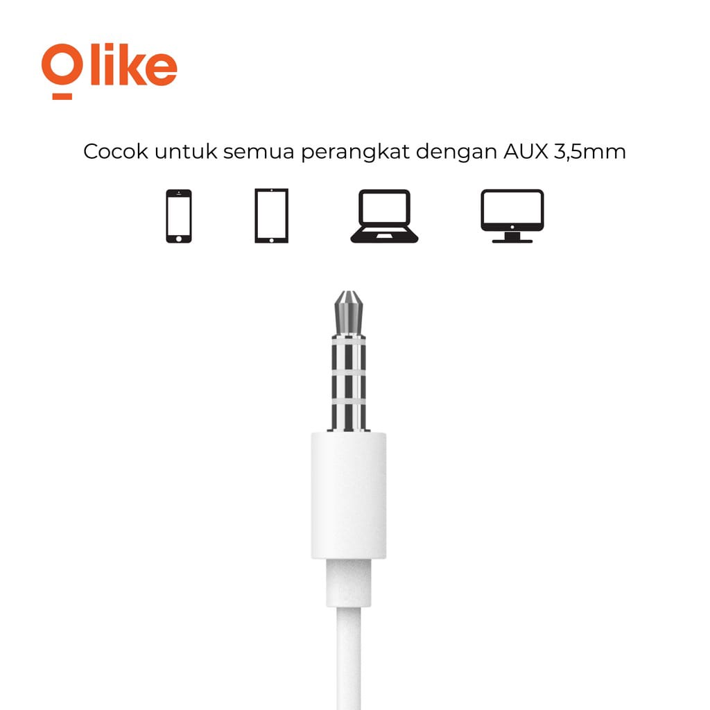 Earphone Headset O-LIKE OH-W3 Handsfree Cable Length 125 cm Hansfree OLIKE OH W3