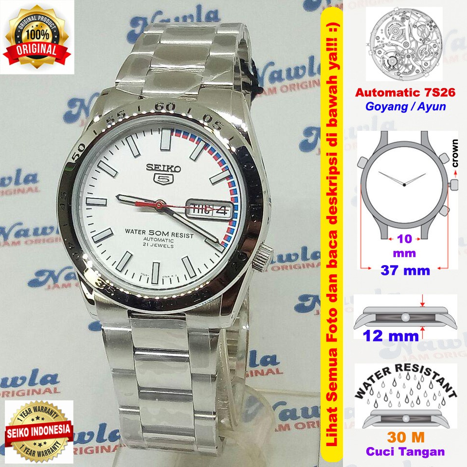 Seiko 5 SNKE07K1 Automatic White Dial | Jam Pria SNKE07