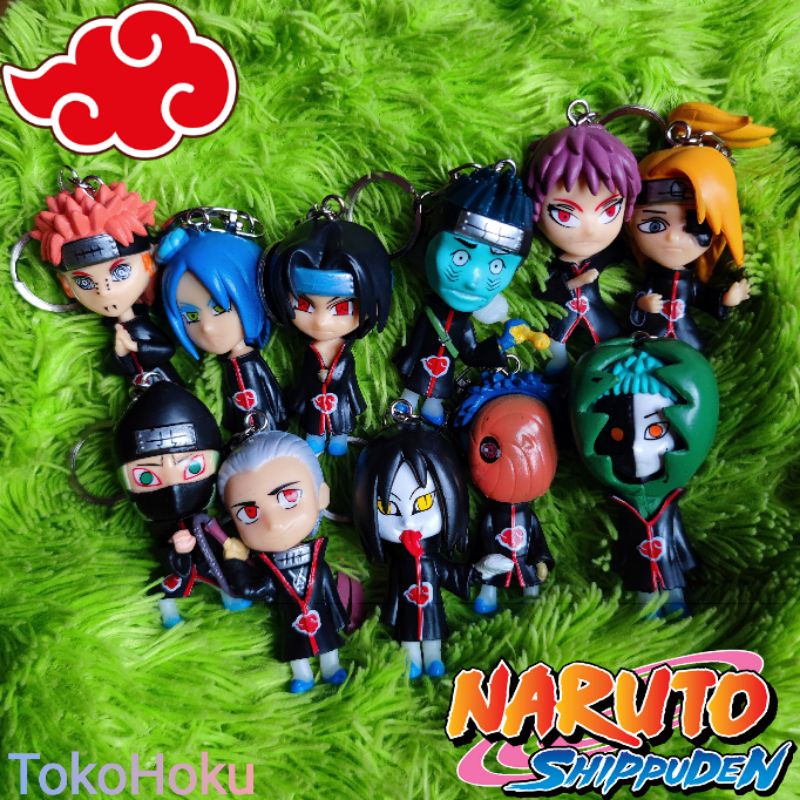 Gantungan Kunci Akatsuki Naruto Action Figure Keychain