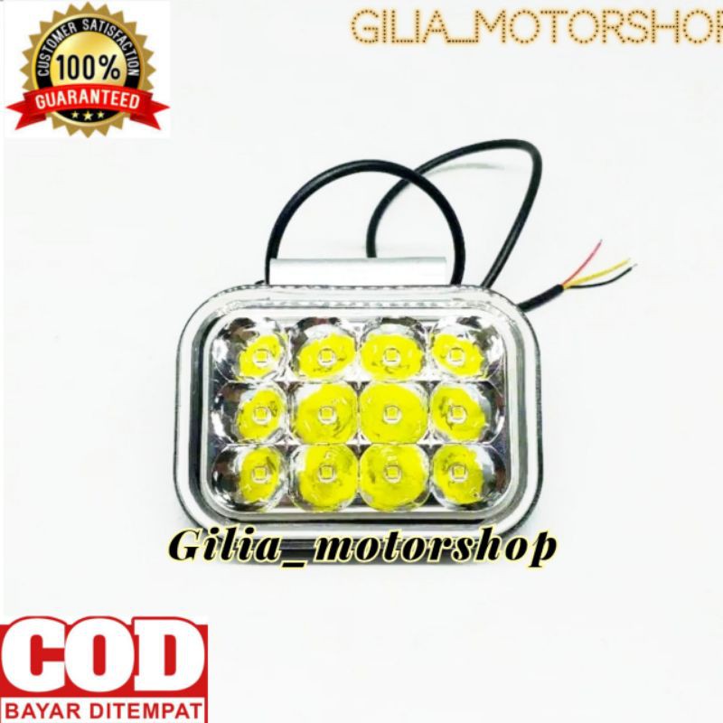 Lampu Tembak Sorot Led 12 mata + angel / Lampu Tembak Sorot Led Dispion/Lampu Led Hid Bohlam