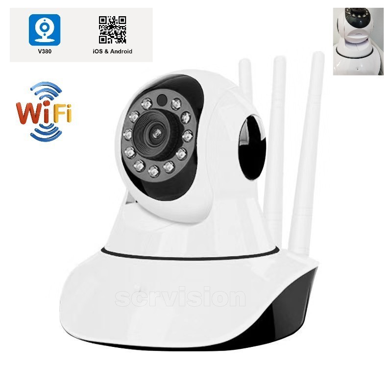 Baby cam smart v380 ipcam cctv 3 antena wireless support app mode