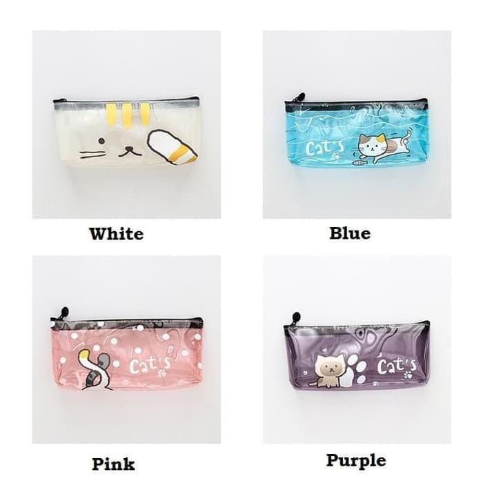 

Dijual TP0037 Tempat Pensil Fanny Little Cat / Tempat Kosmetik - white Limited