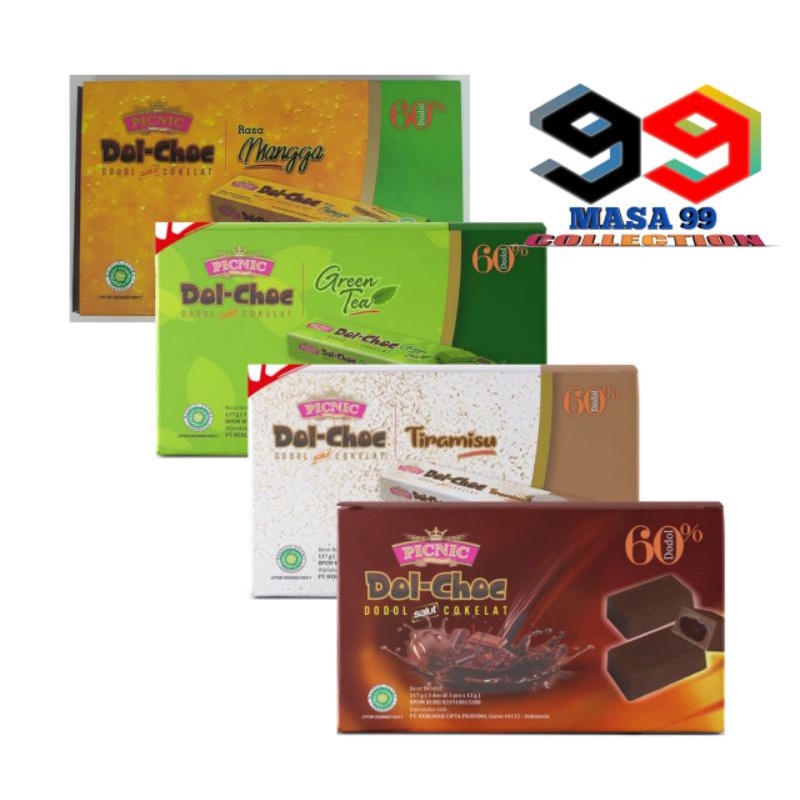 Dodol Garut PICNIC DOL'CHOC 117gr / Dodol Picnic DOL'CHOC Dodol Salut Cokelat Original Kualitas Super Duper Mantap