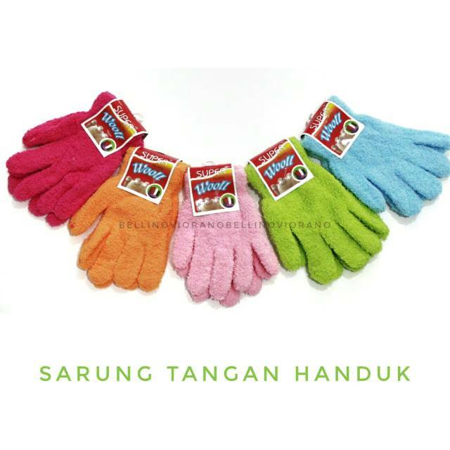 SARUNG TANGAN WANITA MOTIF POLOS WARNA Bisa Pilih BAHAN HANDUK WOLL Sarung Tangan Musim Dingin