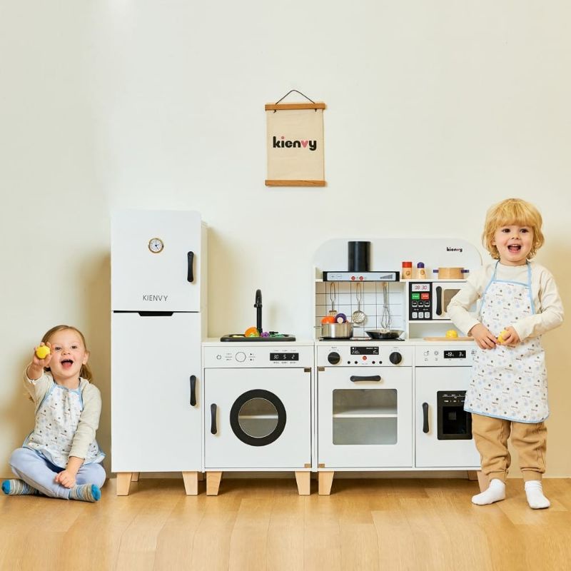 PREMIUM Kienvy Kitchen Set mainan masak masakan keluar air + Referigator Mainan Dapur Dapuran mainan