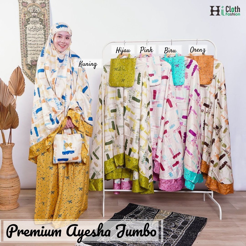 Mukena telekung rukuh premium bahan bagus tebel adem jumbo dewasa