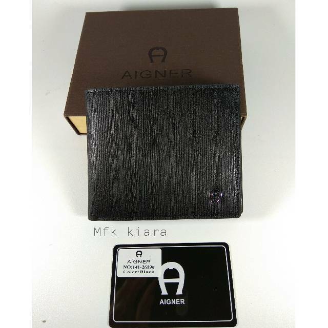 Dompet kulit asli pria aigner 141 black