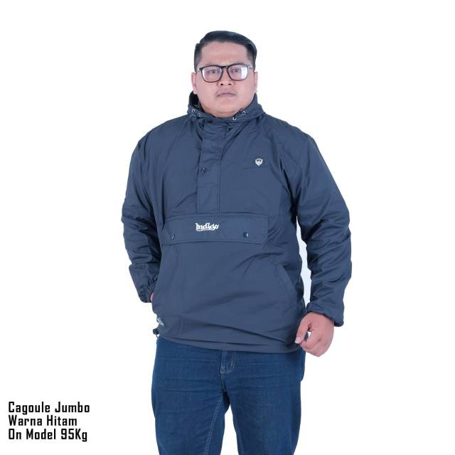 Jaket pria parasut jumbo XXL cougle indigo