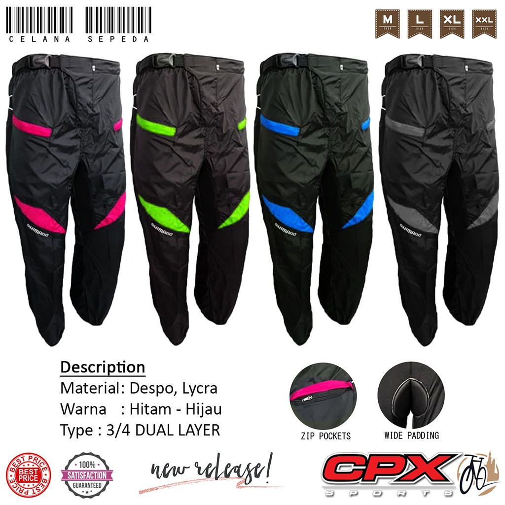 Celana Sepeda Panjang Gowes Santai Downhill Gunung Mtb Padding Busa