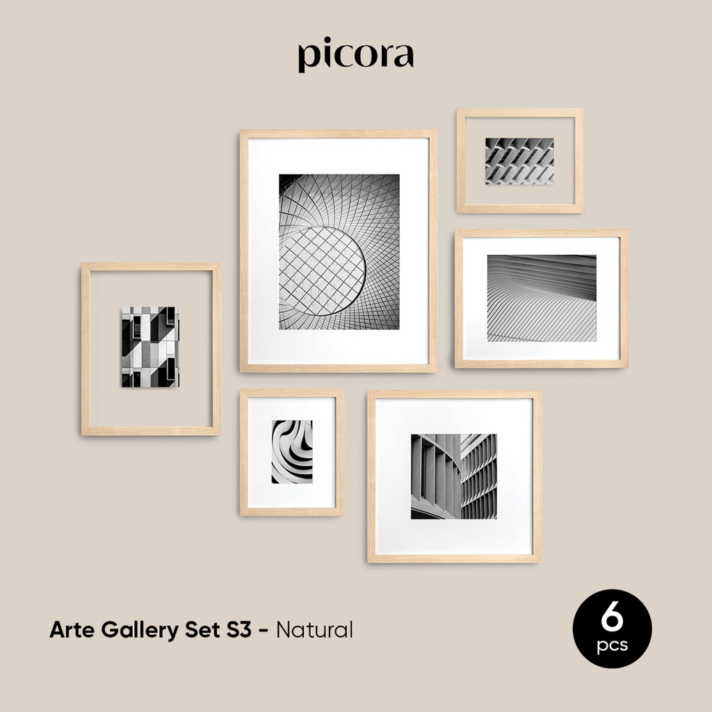 PICORA ARTE Gallery Set S3-Frame Pigura Bingkai Foto Dinding-6pcs