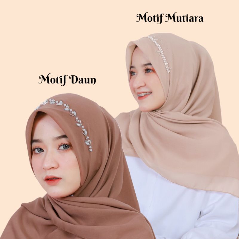KERUDUNG SEGIEMPAT PEARLY PAYET PREMIUM / HIJAB PAYET / KERUDUNG SEGI EMPAT PAYET / BELLA SQUARE PAY