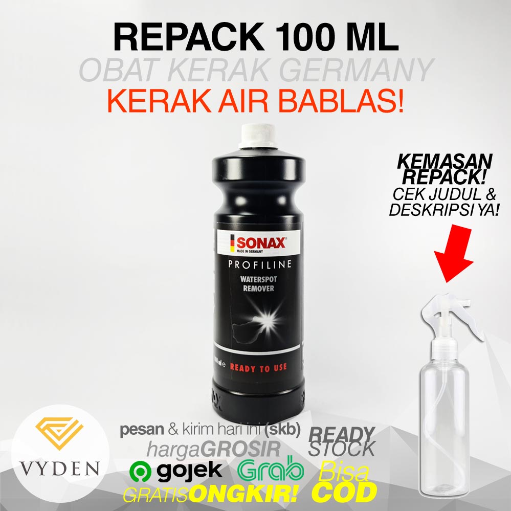 SONAX Profiline Waterspot Remover 100ml ECER Pembersih Kerak Air Jamur Kaca Noda Kotor MURAH