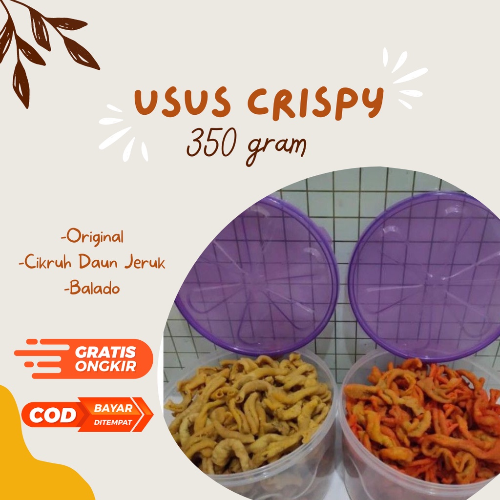 

Usus Crispy Balado Pedas Original/Kripik Usus Crispy Toples 350gr