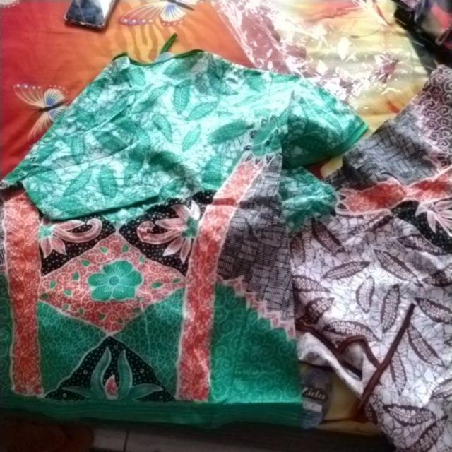 Setelan Celana Panjang Batik Pekalongan / Baju Tidur Wanita / Baju Rumahan / Daster