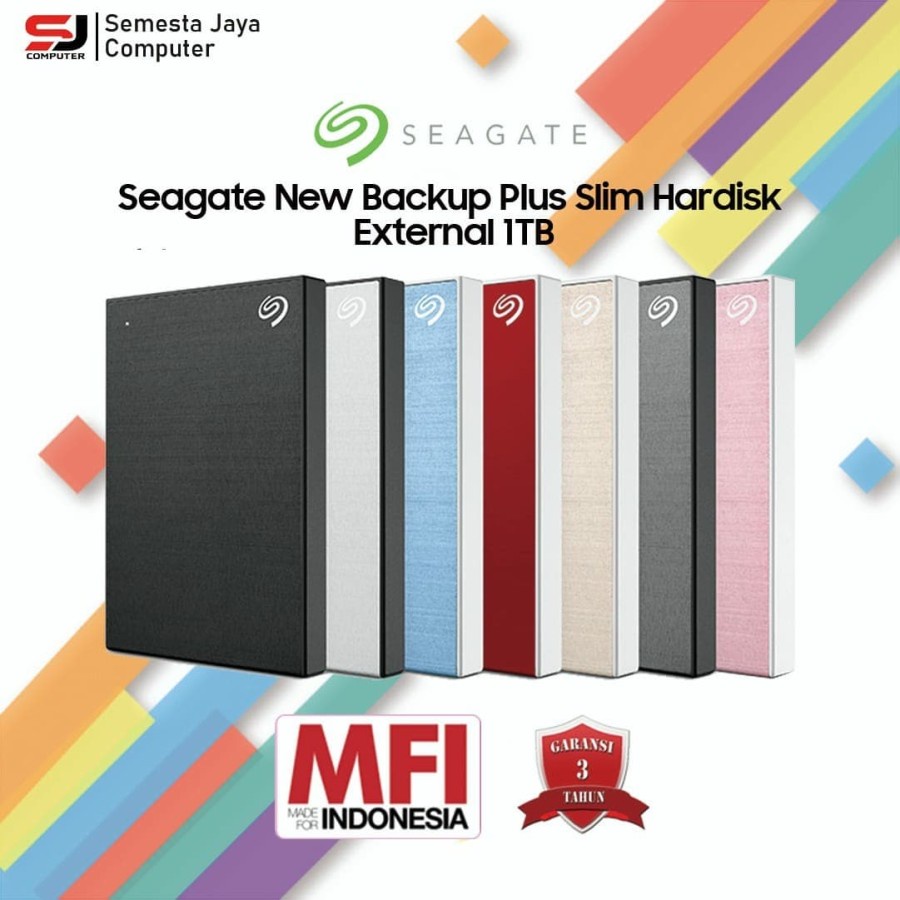 Hardisk External Seagate BackUp Plus Slim 1 TB