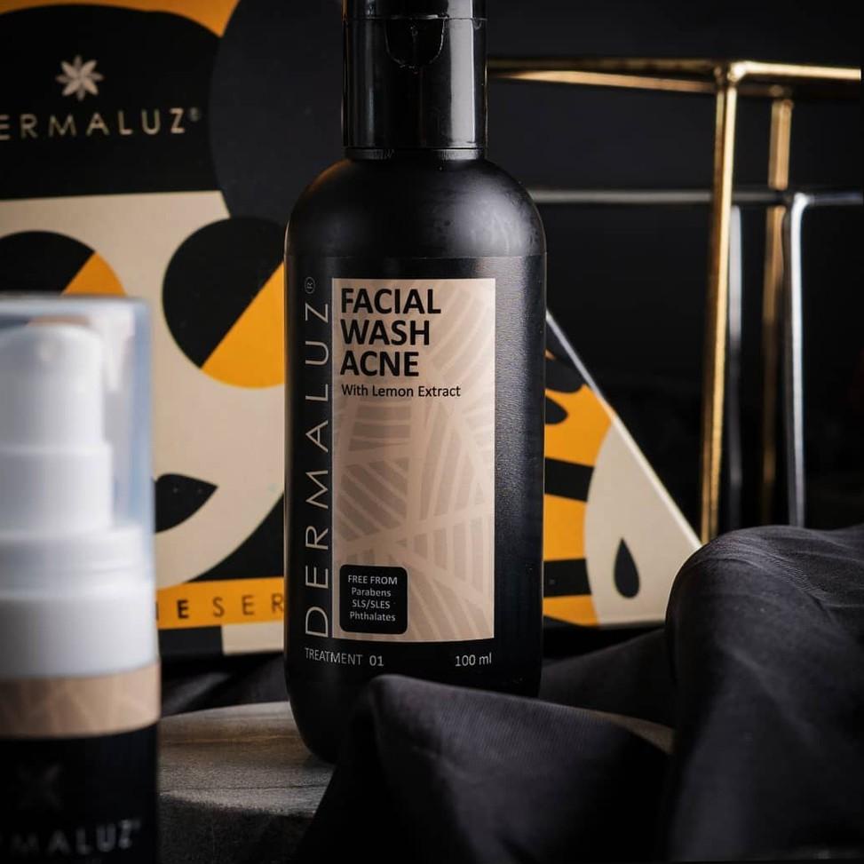 [KODE LCY] Dermaluz Facial Wash Acne With Ekstrak Lemon / Sabun Jerawat