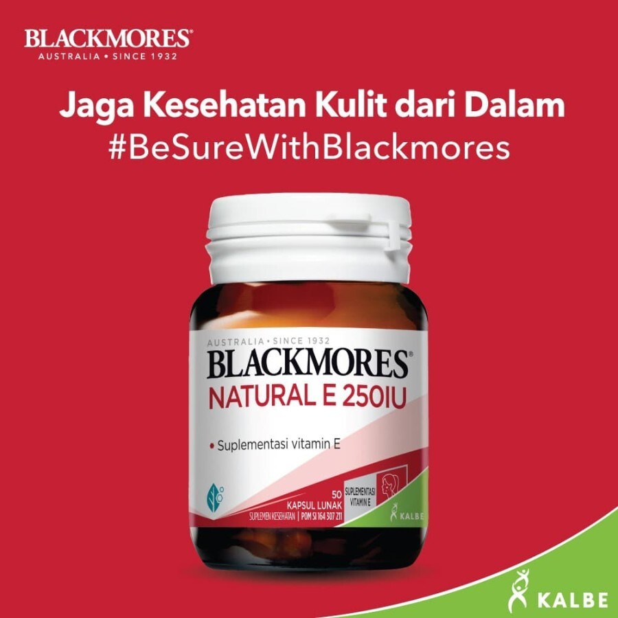 [HALAL] Blackmores Natural E Bio E 250IU 60 Kapsul BPOM Kalbe Vitamin E Anti Aging Antioksidan