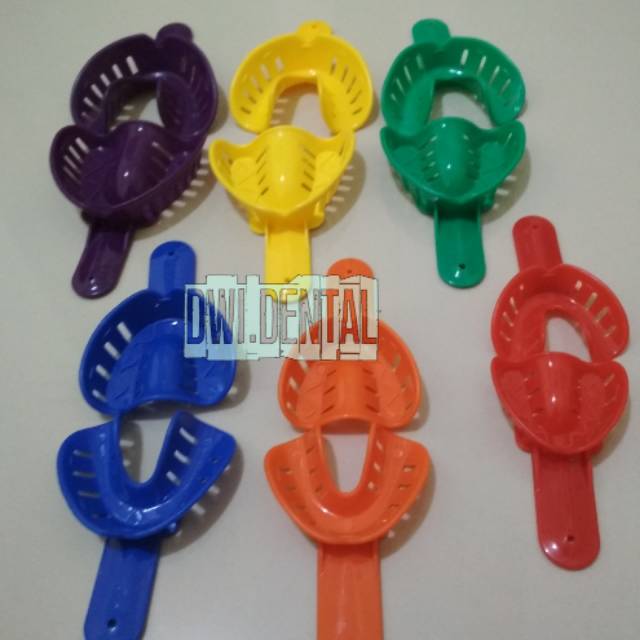 M5 - 12pcs dental sendok cetak gigi warna anak