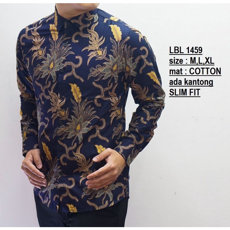 BAJU KEMEJA BATIK PRIA SLIM FIT MODERN LENGAN PANJANG SLIMFIT LBL135