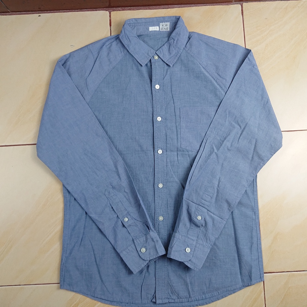 GU BY UNIQLO K26 Size S Preloved Kemeja Pria / Kemeja Branded Pria / Kemeja Second Pria Branded / Ke