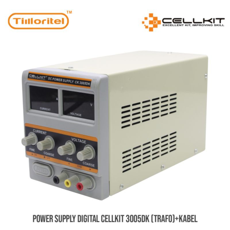 POWER SUPPLY DIGITAL CELLKIT 3005DK 5A 30V TRAVO + KABEL