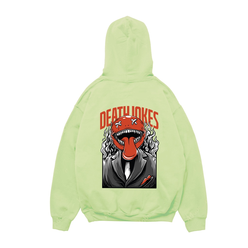 Hoodie Pria Death Jokes Sweater Pria Fleece Size M - XXL