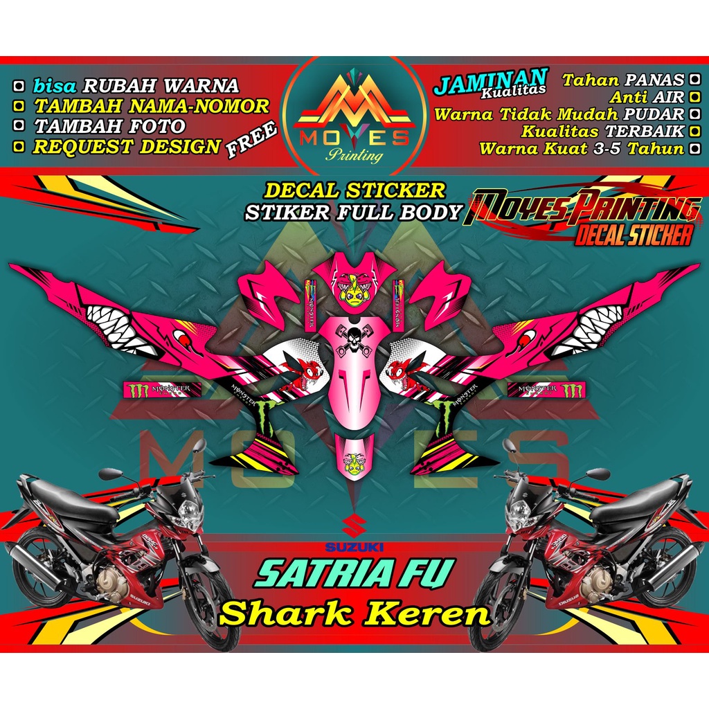Decal Satria FU Barong FUll Body - Decal Full Body Satria Fu Barong