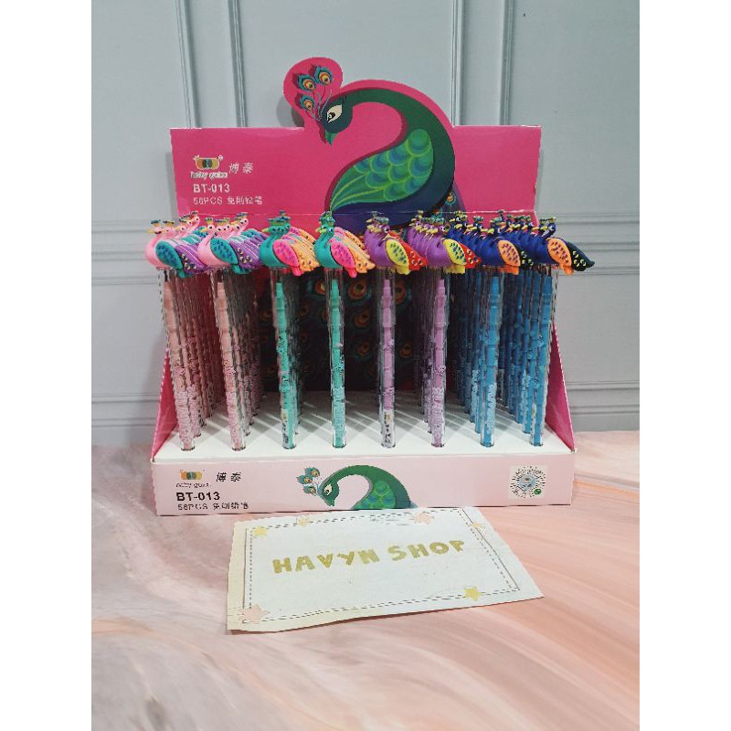 (48pc/56pc) pensil lantu susun/pensil susun karakter/pensil cabut/LANTU 1BOX BESAR-Burung (56pc)