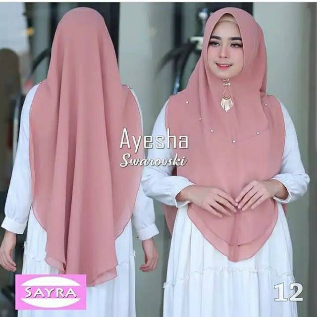 Hijab ceruty 2 layer , Khimar cerutty jumbo