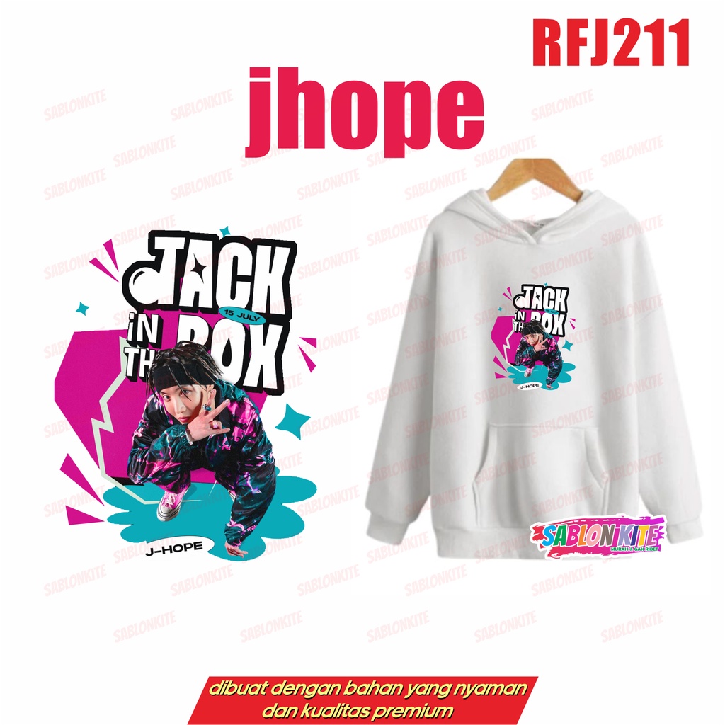 MURAH!!! HOODIE KPOP JHOPE RFJ211 JACK IN THE BOX JK RM V JIN