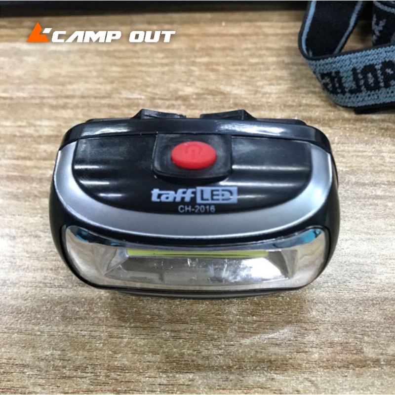 Headlamp - Senter Kepala - Senter camping - Taffled Headlamp Flashlight Waterproof LED 3 Modes COB Headlight