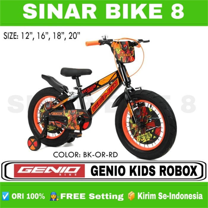 Sepeda Anak Laki BMX GENIO KIDS ROBOX Ukuran 12&quot; 16&quot; 18&quot; dan 20 Inch