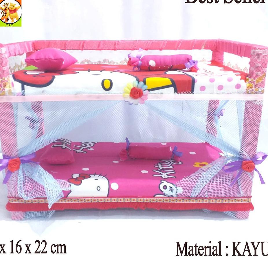 ➤zde✰ zdw-258 TEMPAT TIDUR BARBIE 2 TINGKAT /MAINAN ANAK PEREMPUAN / KASUR BERBY / RANJANG BARBIE TE