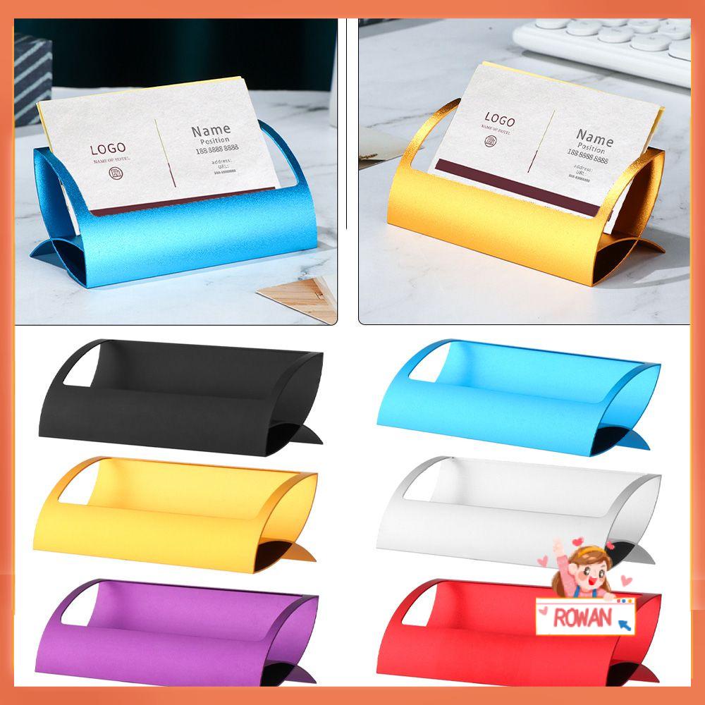 R-klip Stand Holder Kartu / Memo Bentuk Q Untuk Meja Kantor