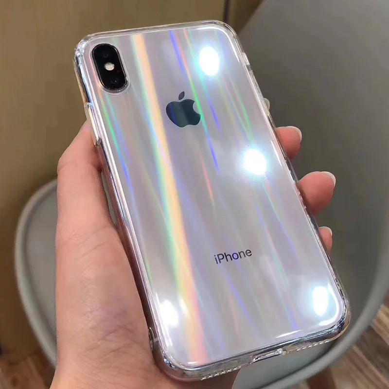 Softcase Rainbow Transparan Iphone Xs Max - XR - X - Iphone 6 - 6 Plus - 7 Plus