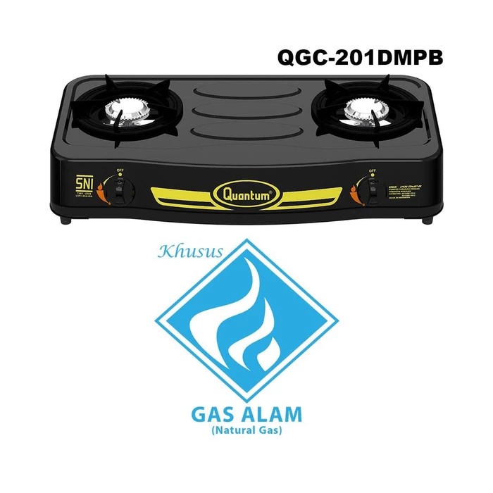 Kompor Gas Quantum Khusus Gas Alam / PGN / LNG / 2 Tungku QGC 201 DMPB
