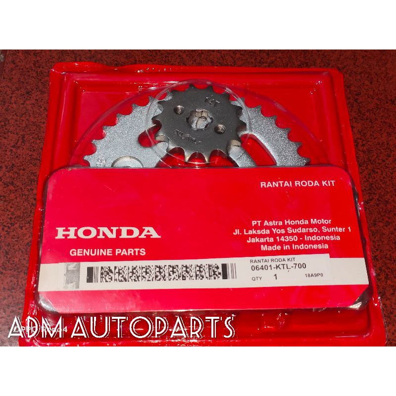 Gear set KTL Geat paket komplit  Supra fit new. Supra fit s. Supra fit x. Supra x125 karbu Revo lama