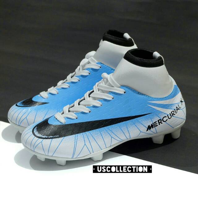 Sepatu Sepak Bola Anak Nike Mercurial X Cr7 Soccer Kids Putih Biru Swoosh Hitam Shopee Indonesia