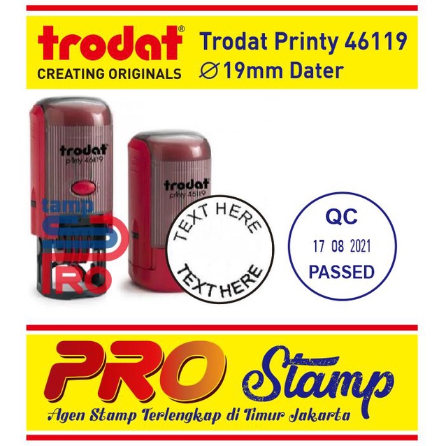 

Stempel Otomatis / Self Ink Trodat 46119 Dater / Custom