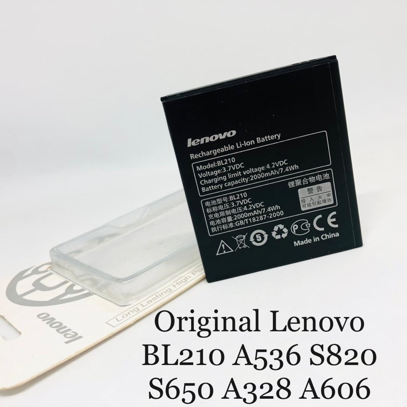 PROMO BATERAI ORIGINAL LENOVO BL210 A536 S820 S650 A328 A606 DOUBLE IC