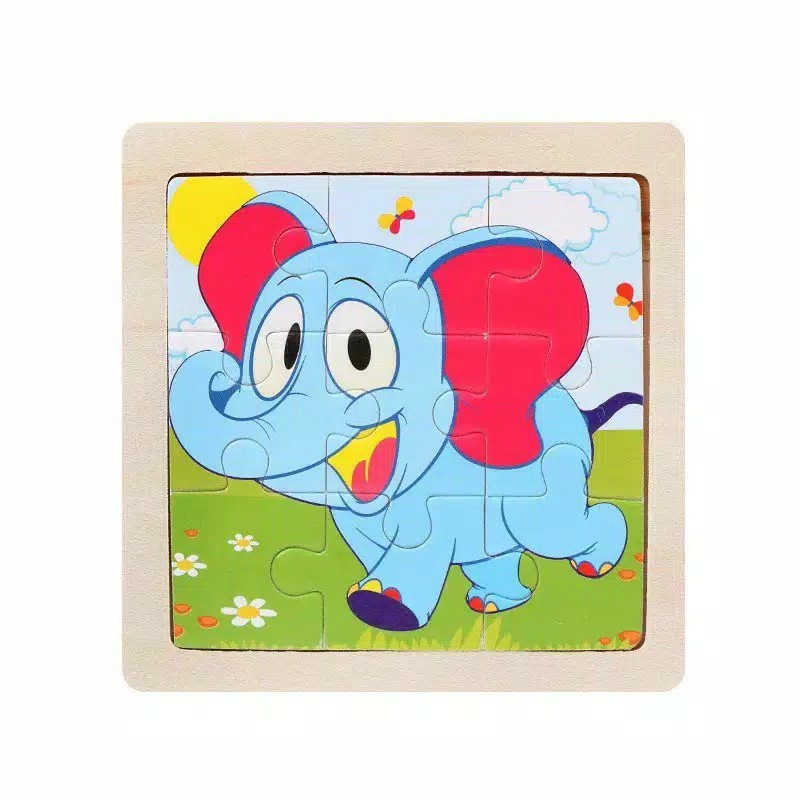 MINI WOODEN PUZZLE Anak Puzzle Kayu jigsaw puzzle Kubus Mainan Edukasi