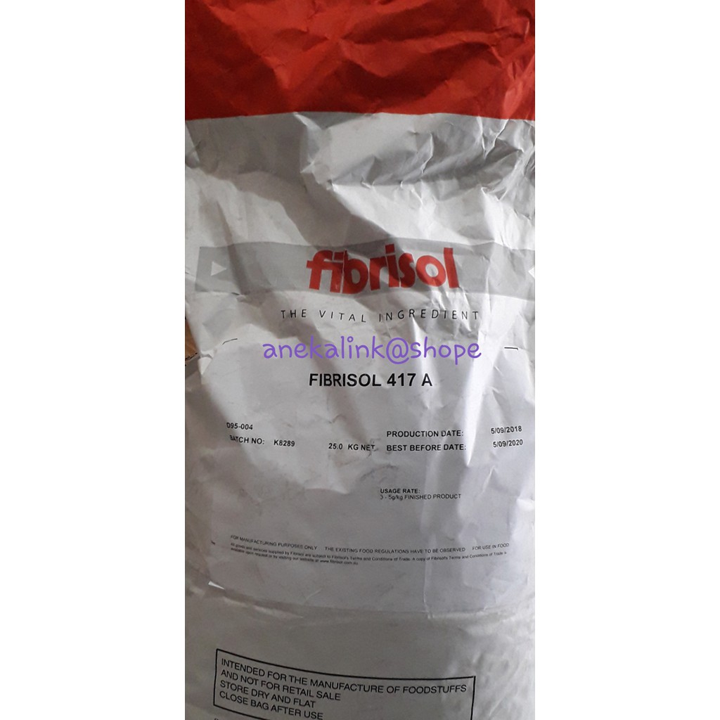 

FIBRISOL 417 A, PENGENYAL BASO/ SOSIS, FOOD GRADE, HALAL, 1 KG