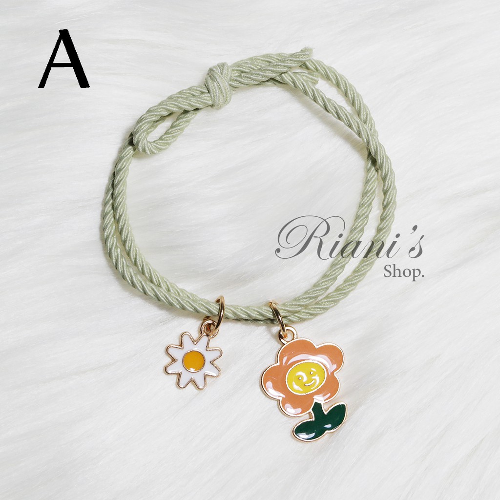 Gelang Tali Korea Import Cantik Unik Lucu Warna Warni Model Wanita Anak Perempuan Tangan Kaki Impor-6