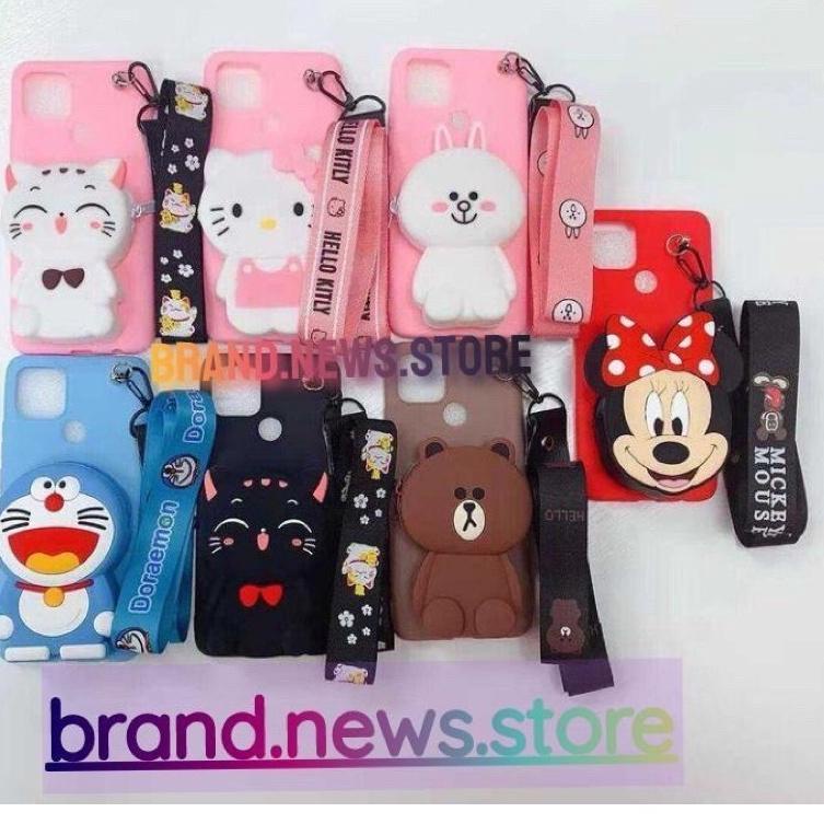❤FK7 INFINIX HOT 9 PLAY/SMART 4/SMART 5/SOFT CASE KARAKTER DISNEY KARAKTER DOMPET KOIN + GANTUNGAN T