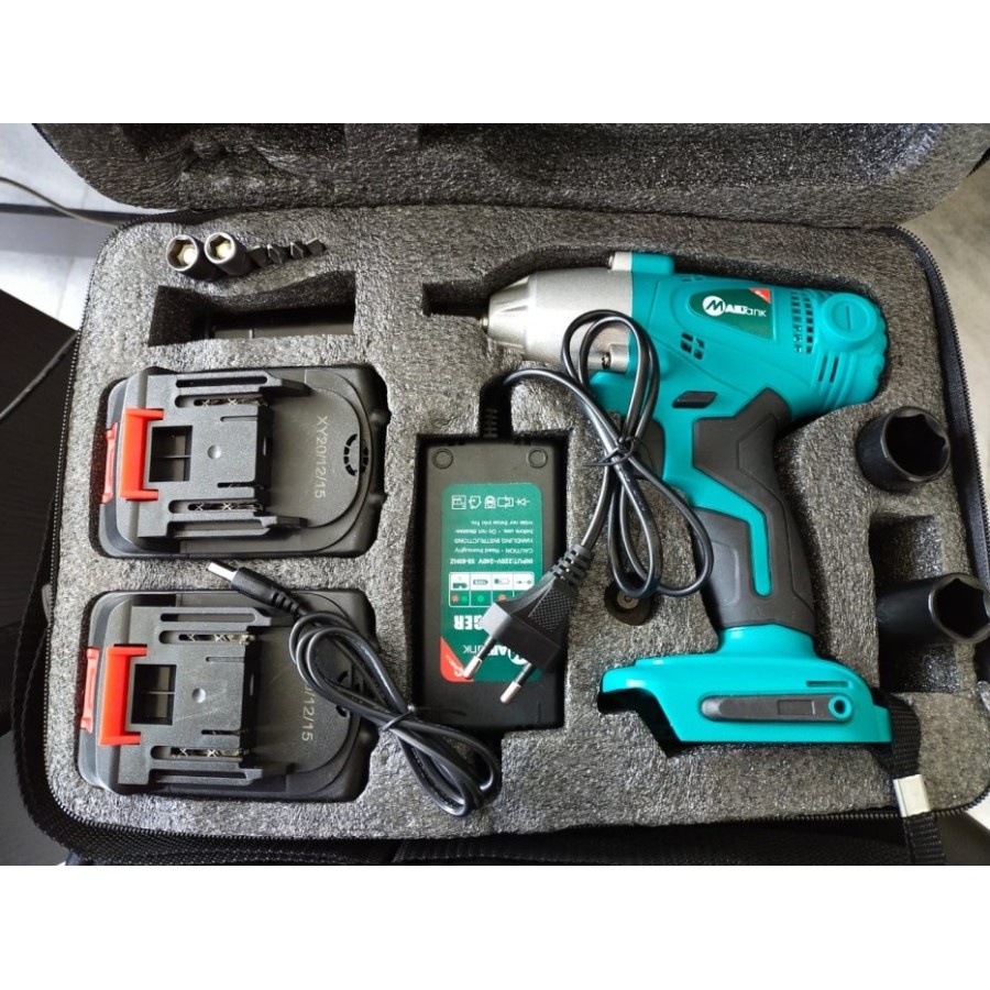 PROMO MAILTANK MESIN IMPACT WRENCH PEMBUKA BAUT MUR / CORDLESS IMPACT 21v SH 212 MESIN IMPEK 2 BATRE