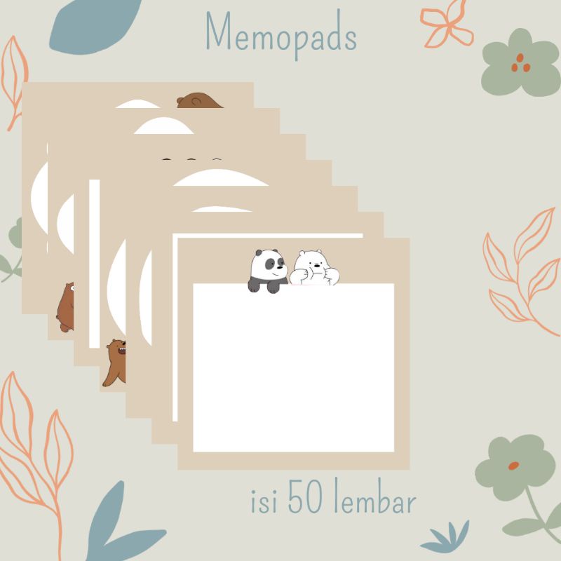 Memopads | Memopads We Bare Bears