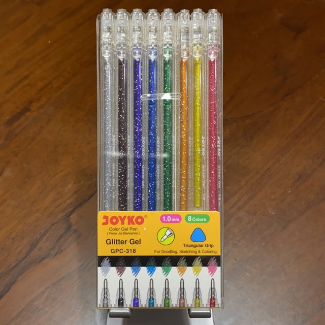 Colour Color Glitter Gel Pen Pena Jel Gliter GPC-318 Gpc318 Joyko