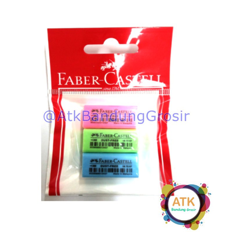 

Penghapus Colour Faber Castell 1000510 set 3 Eraser Warna 1 pcs isi 3